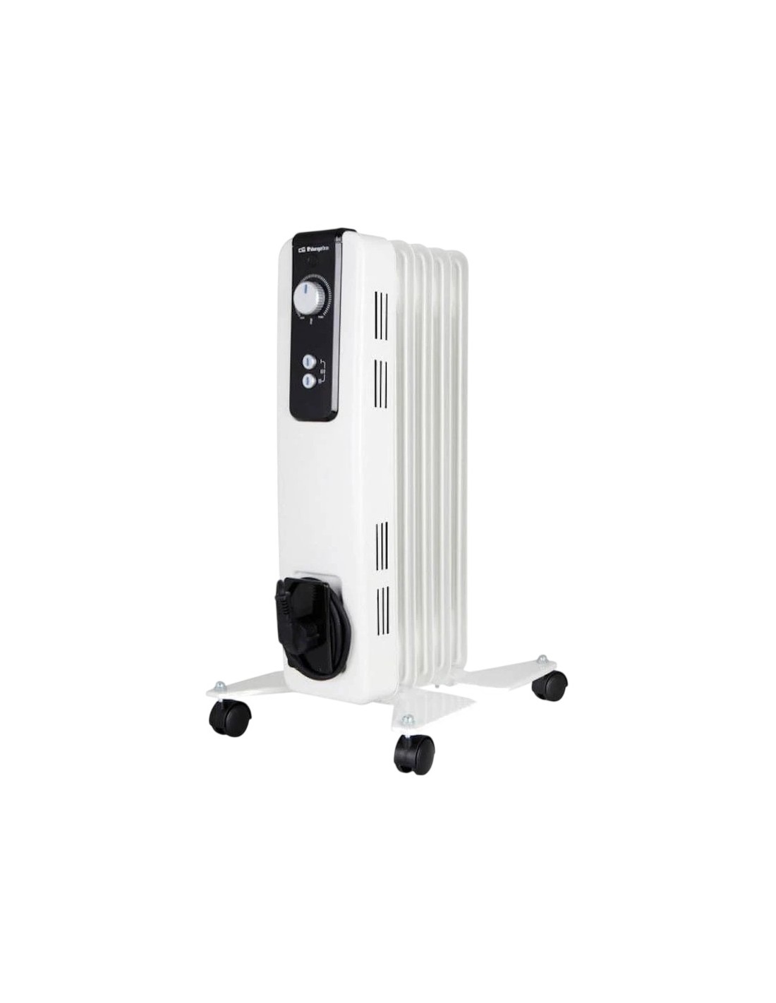 Radiador de aceite eléctrico Orbegozo RH 1000 1000W Blanco termostato 