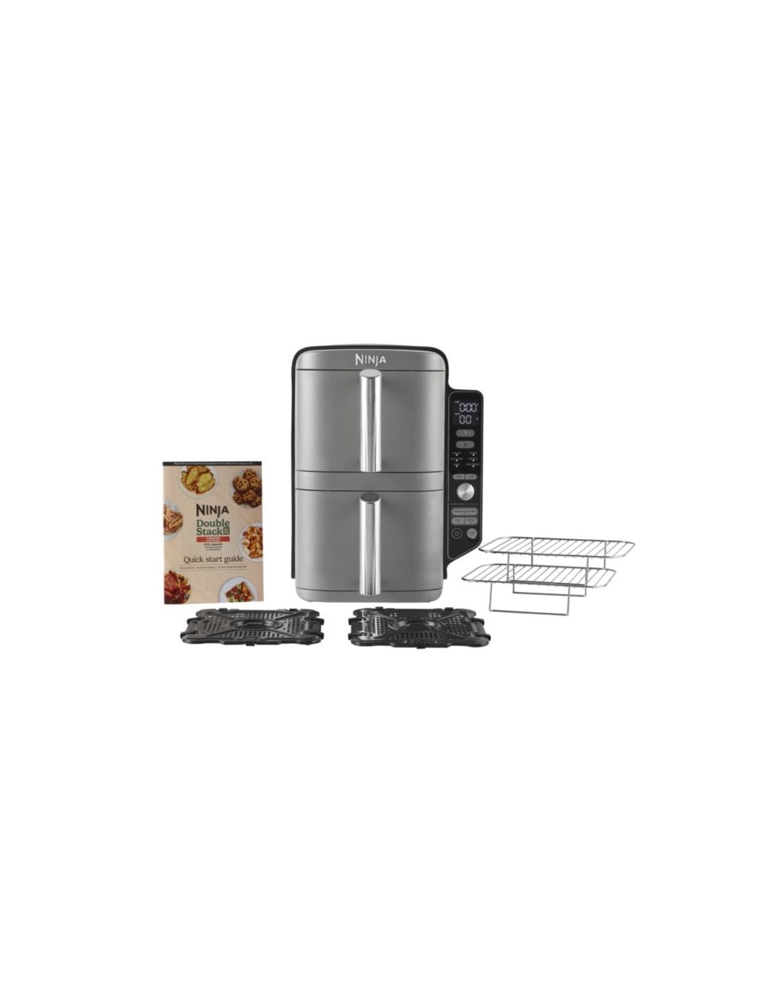 Freidora de aire caliente Ninja SL400EU Doble Vertical 9,5L Negro/Gris