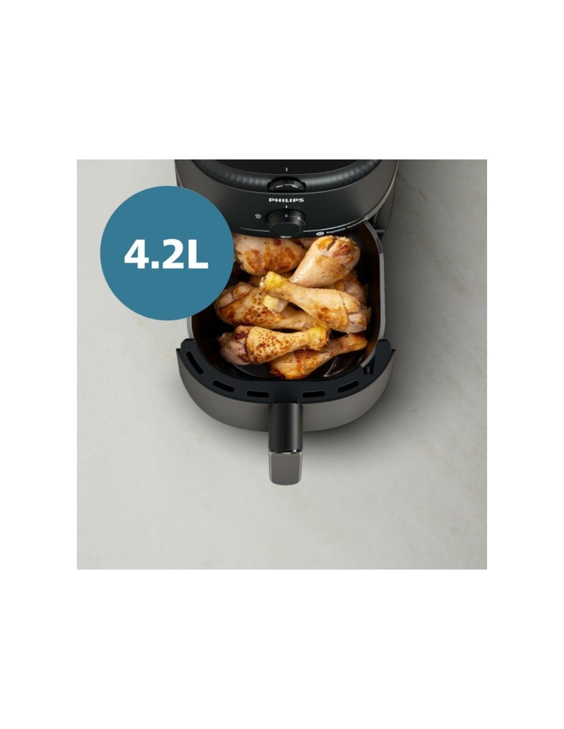 Freidora de aire Philips 1000 series NA120/00 4,2 L Negro 1500W 12 pro