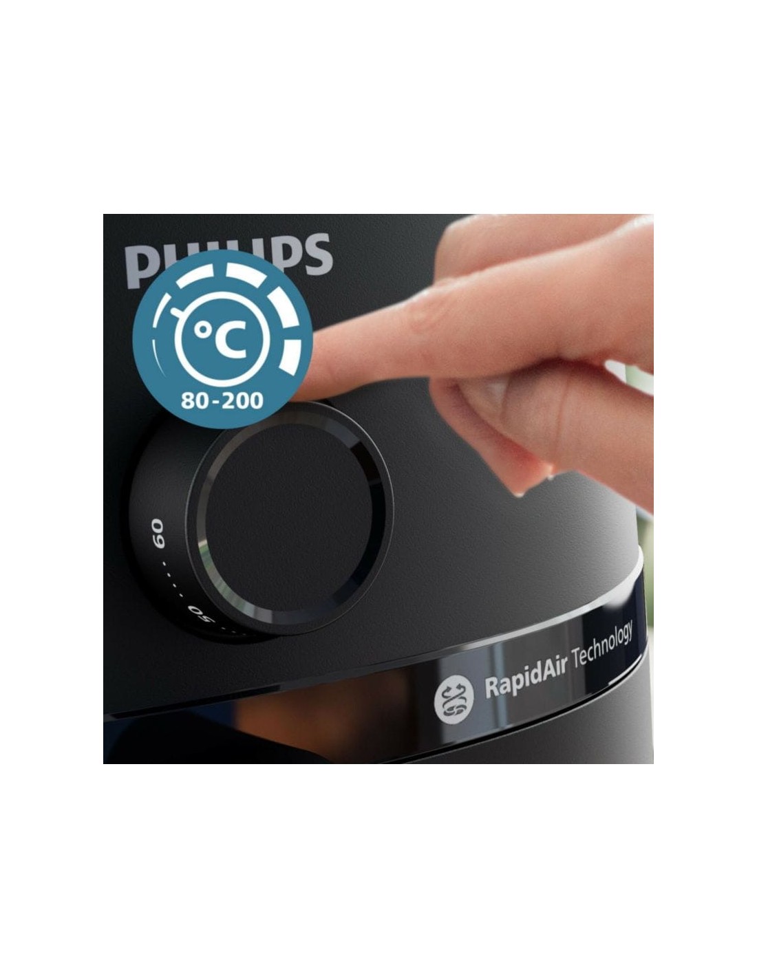 Freidora de aire Philips 1000 series NA120/00 4,2 L Negro 1500W 12 pro