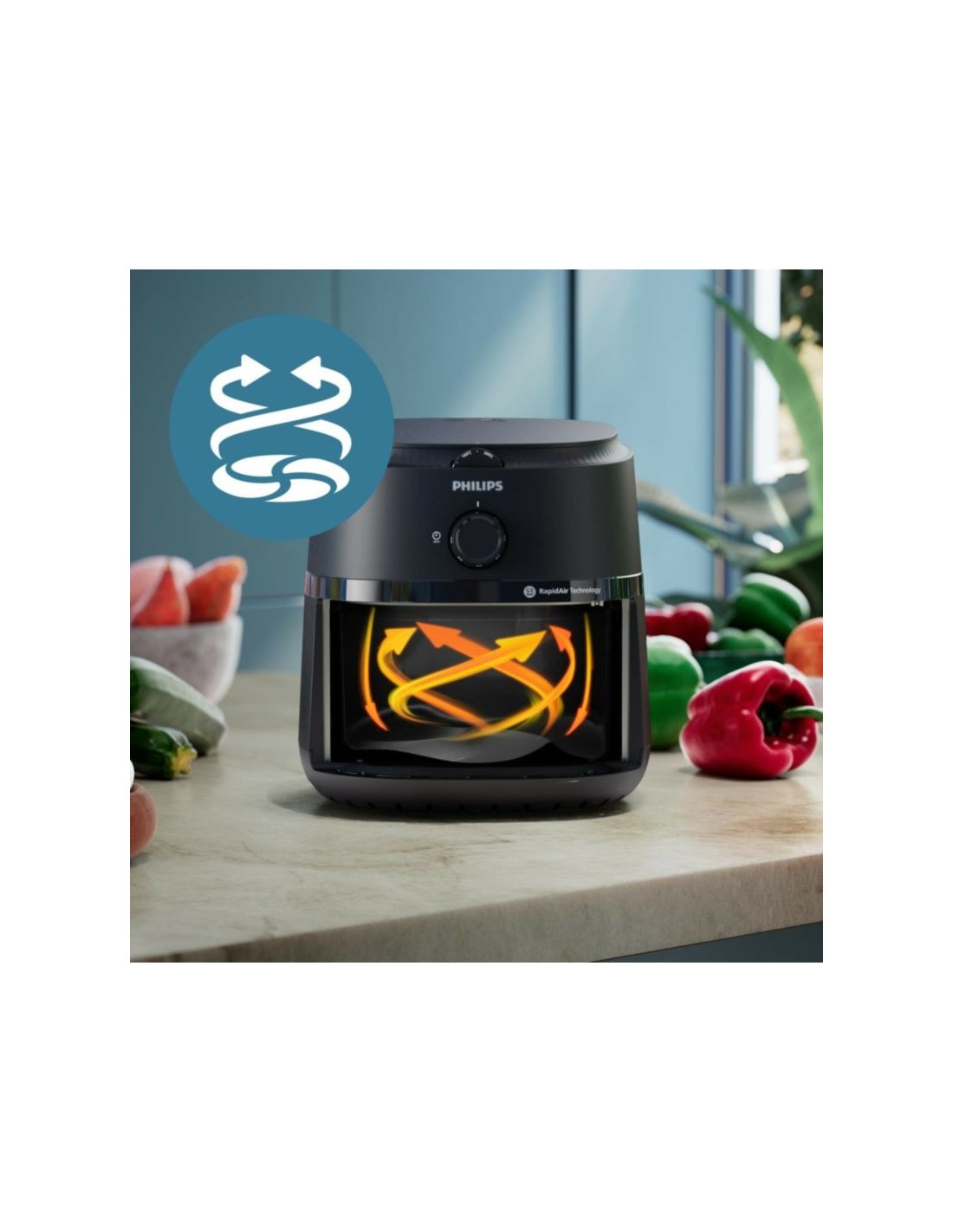 Freidora de aire Philips 1000 series NA120/00 4,2 L Negro 1500W 12 pro