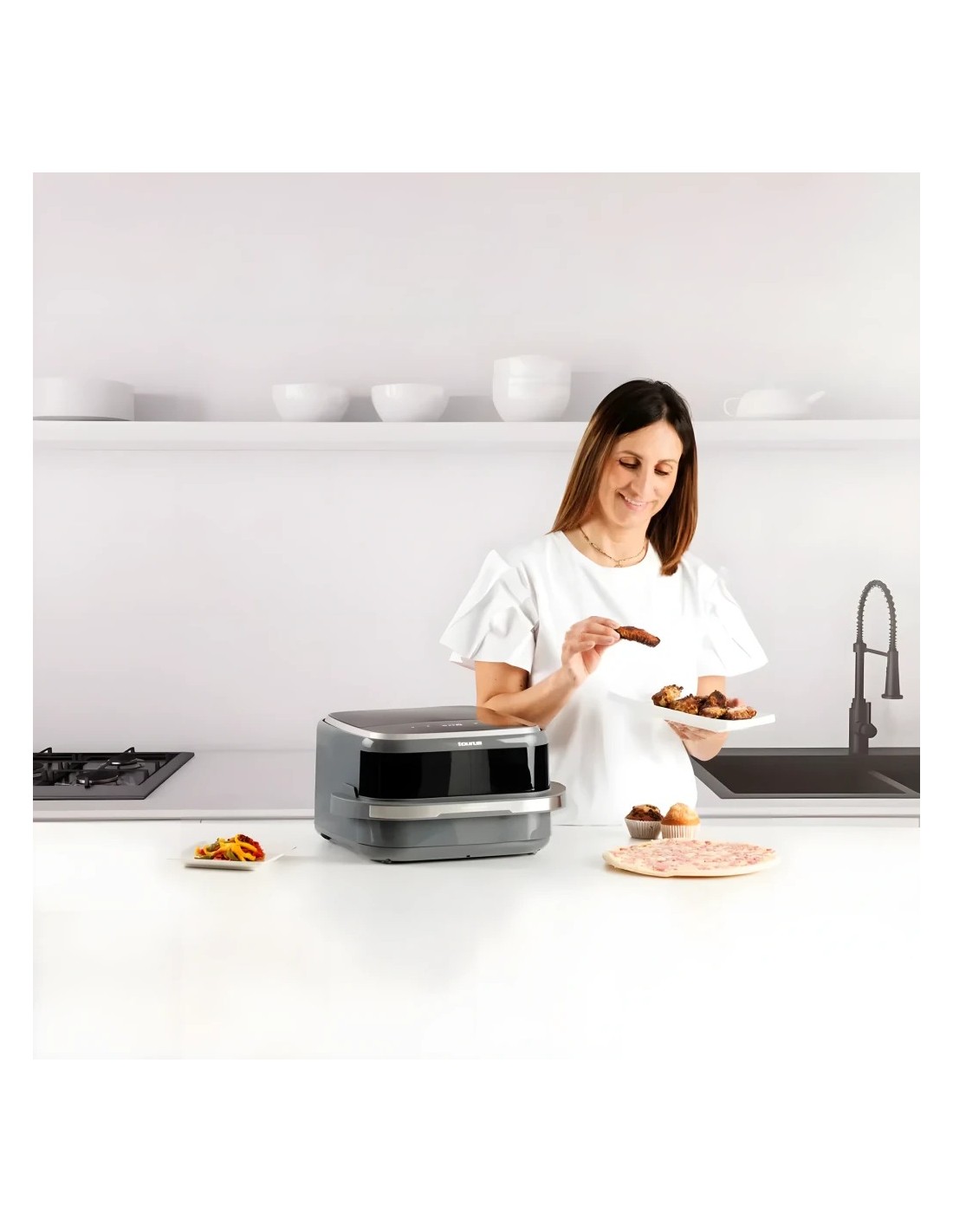 Freidora de aire Taurus Air Fry PizzaGrill XL AF2200D 3-en-1 2200W 11 