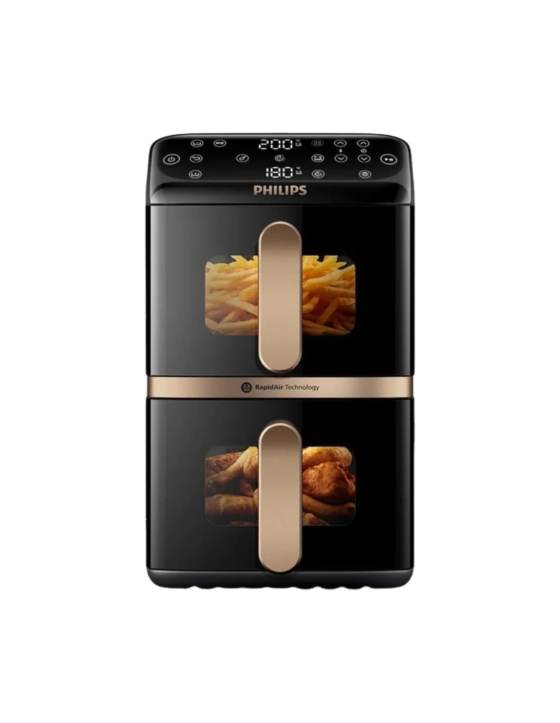 Freidora de aire Philips Airfryer Serie 4000 Doble Cesta Apilada 10L 2
