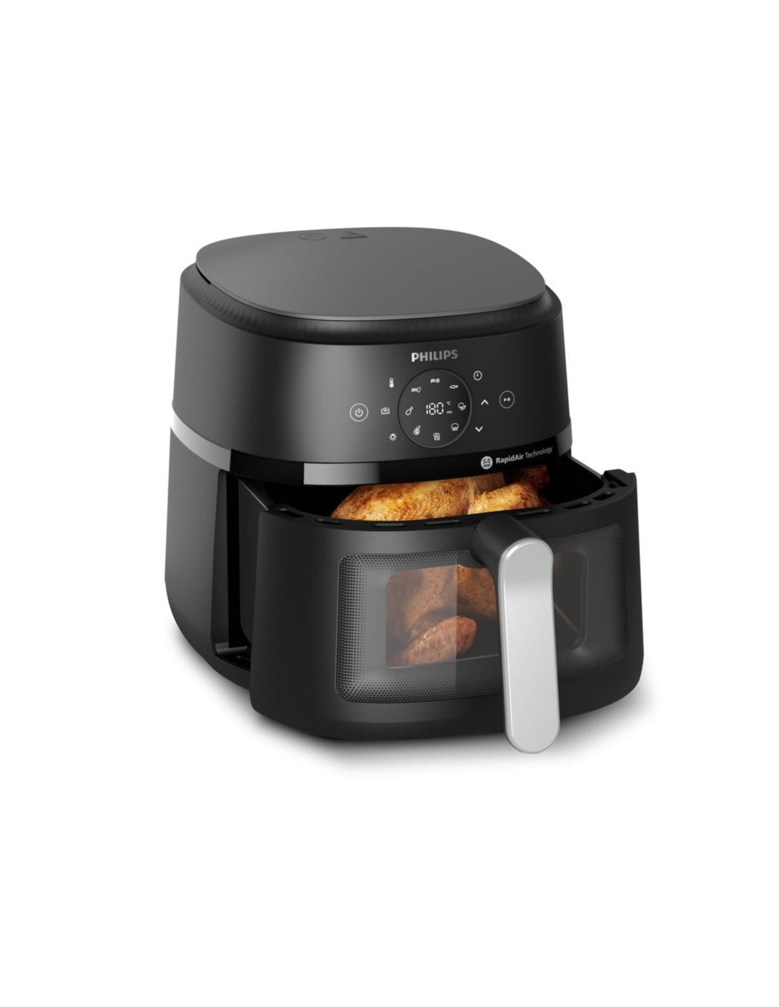 Freidora de aire Philips 2000 Series 6,2 L Plata 1700W 9 programas pan