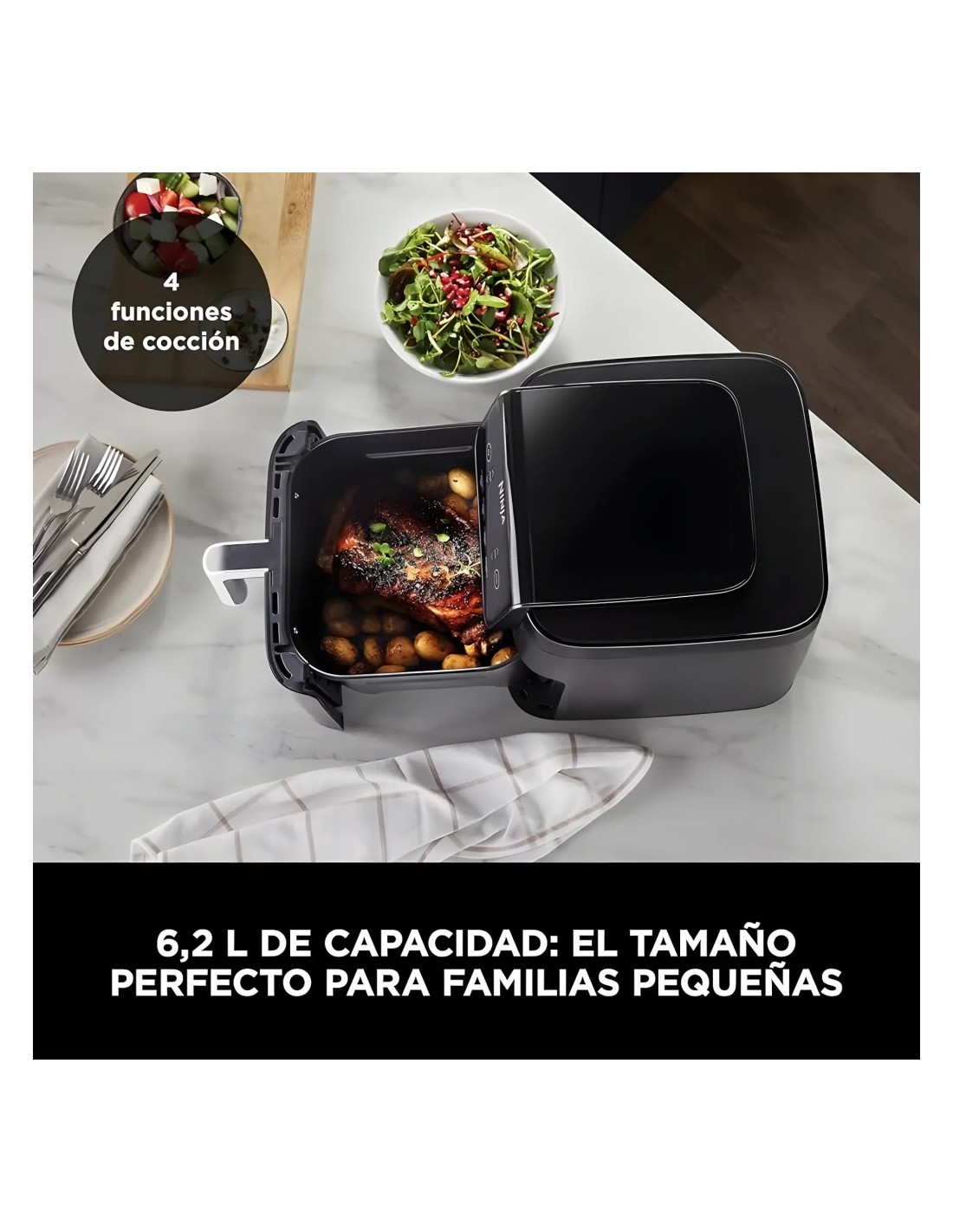 Freidora de aire Ninja AF170EU 6,2L 2000W 4 en 1 en Logroño