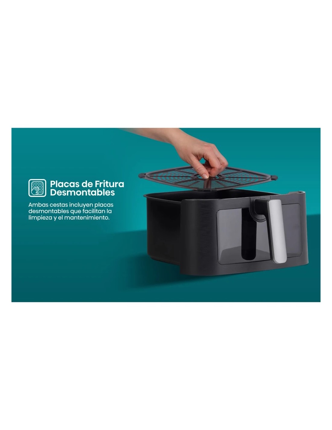 Freidora de aire Hisense HAF2100DCD 7,7L 2100W 10 programas pantalla t