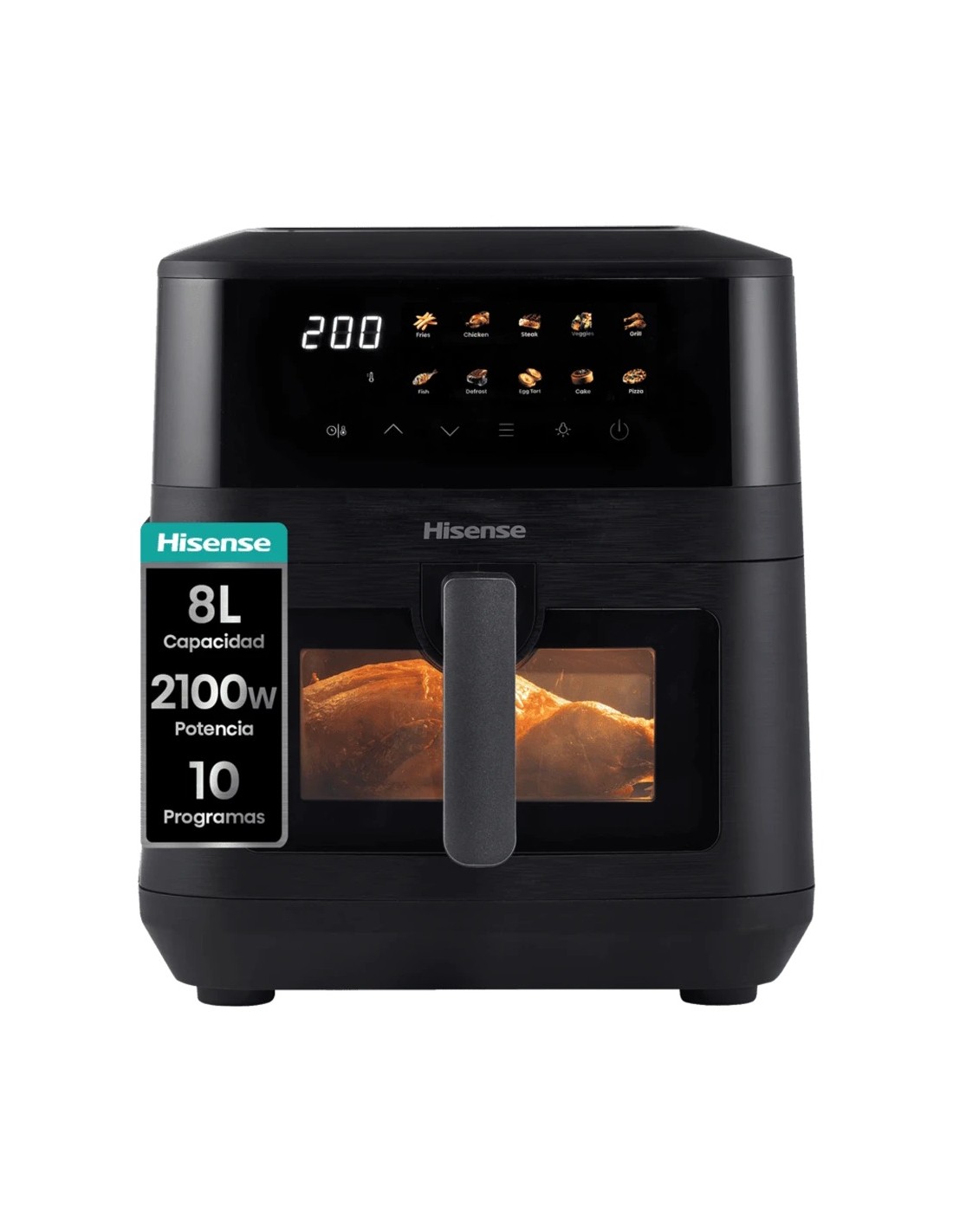 Freidora de aire Hisense HAF2100DCD 7,7L 2100W 10 programas pantalla t