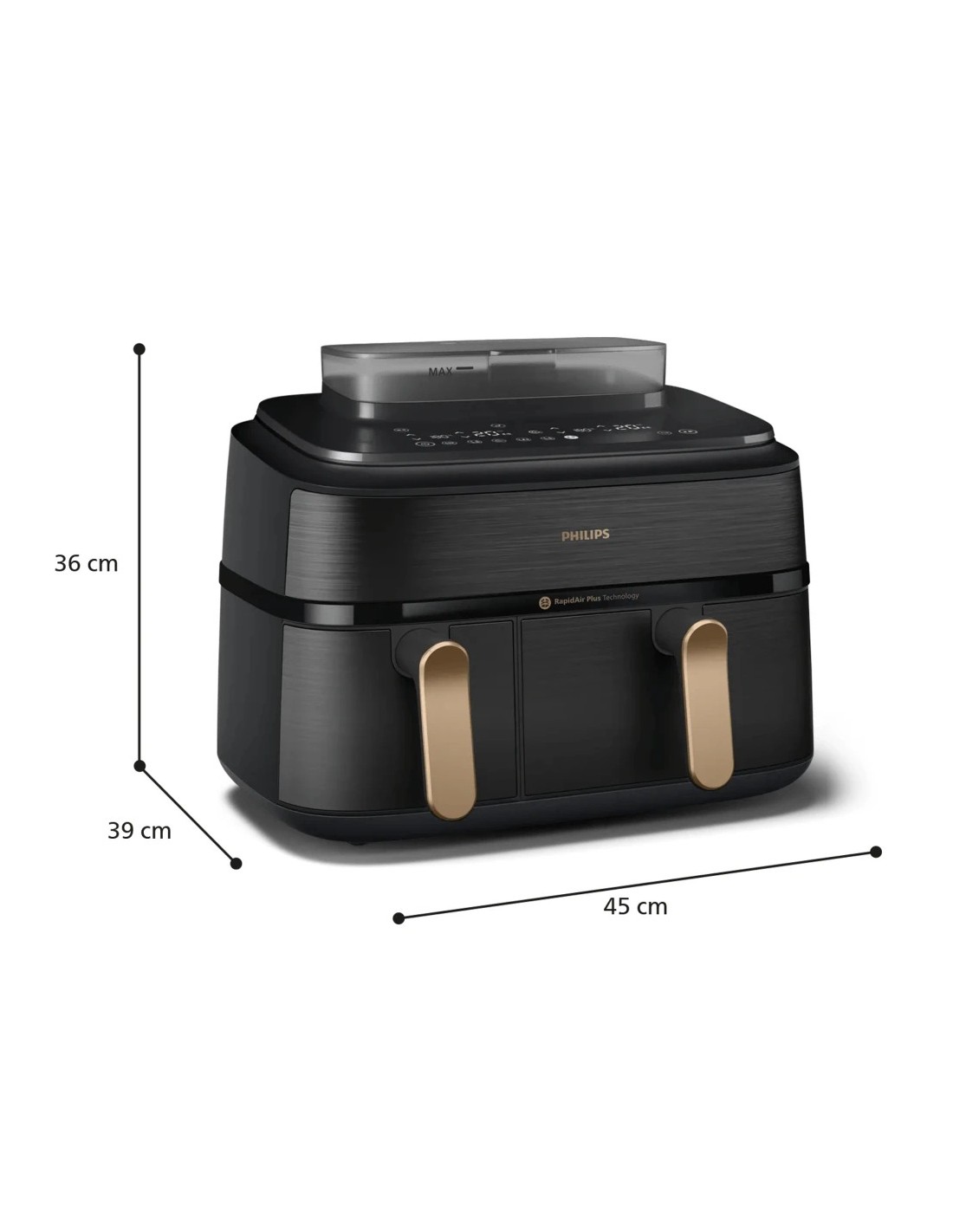 Freidora de aire Philips 5000 Series NA552/00 Doble Cesta 9L 2750W 12 