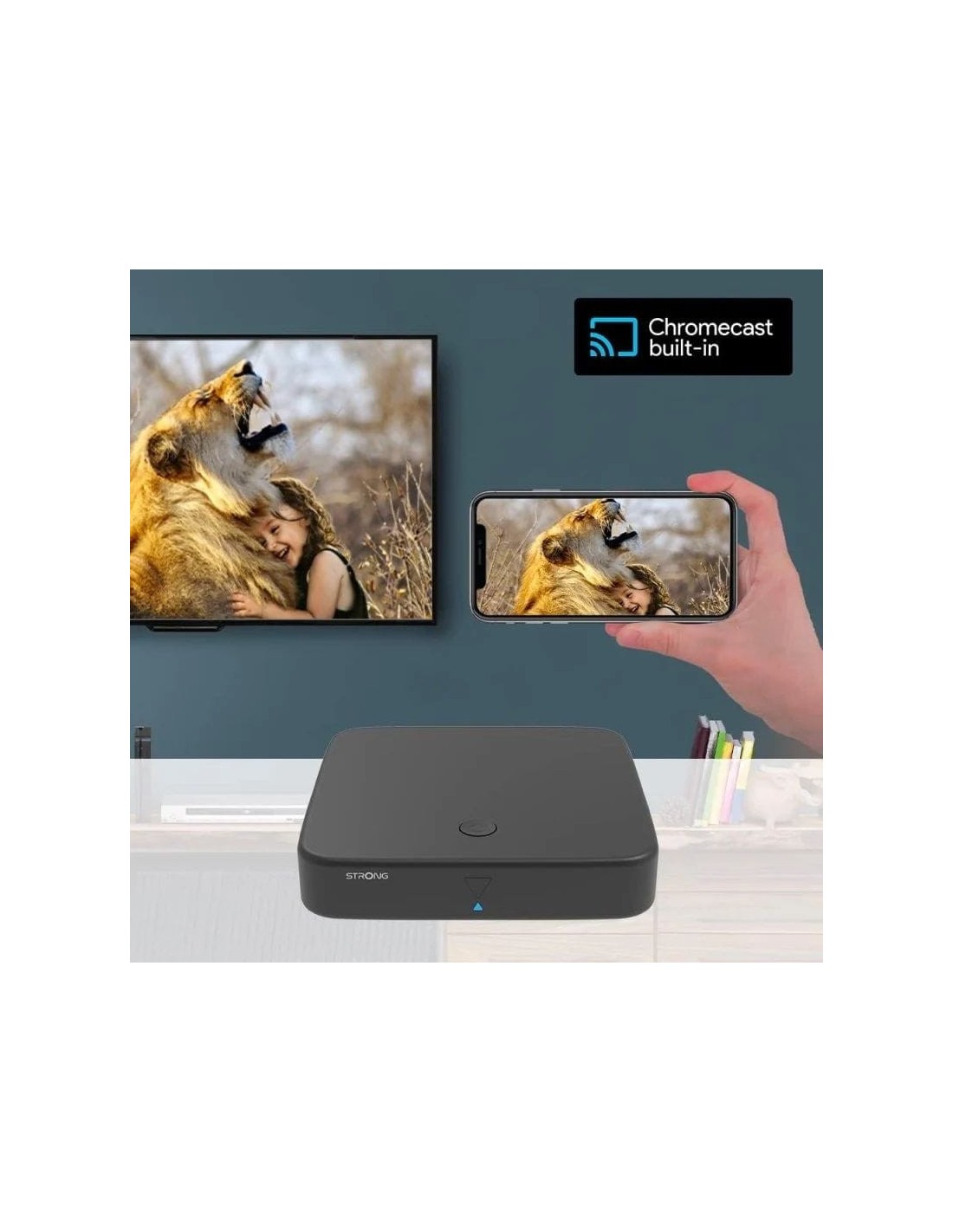 TV Box Strong SRT 420 Negro con TDT 2GB/8GB Android 4K HDR10+ WiFi Blu