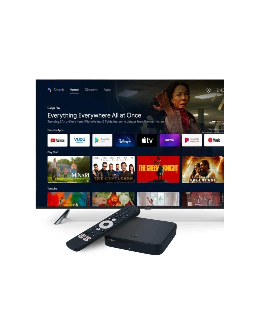 TV Box Strong SRT 420 Negro con TDT 2GB/8GB Android 4K HDR10+ WiFi Blu