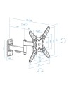 Soporte TV TooQ LP1344TN-B Pared Giratorio Inclinable 13 -43 pulgadas