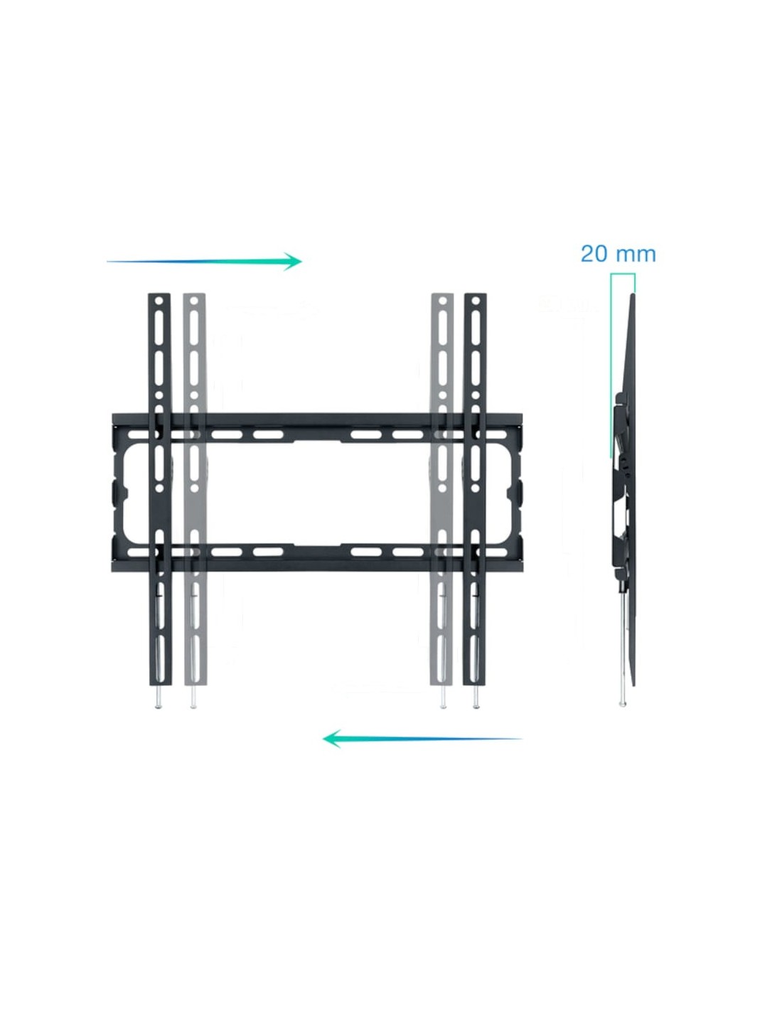 Soporte para TV TooQ LP1070F-B Fijo 70" VESA 400x400 mm Negro