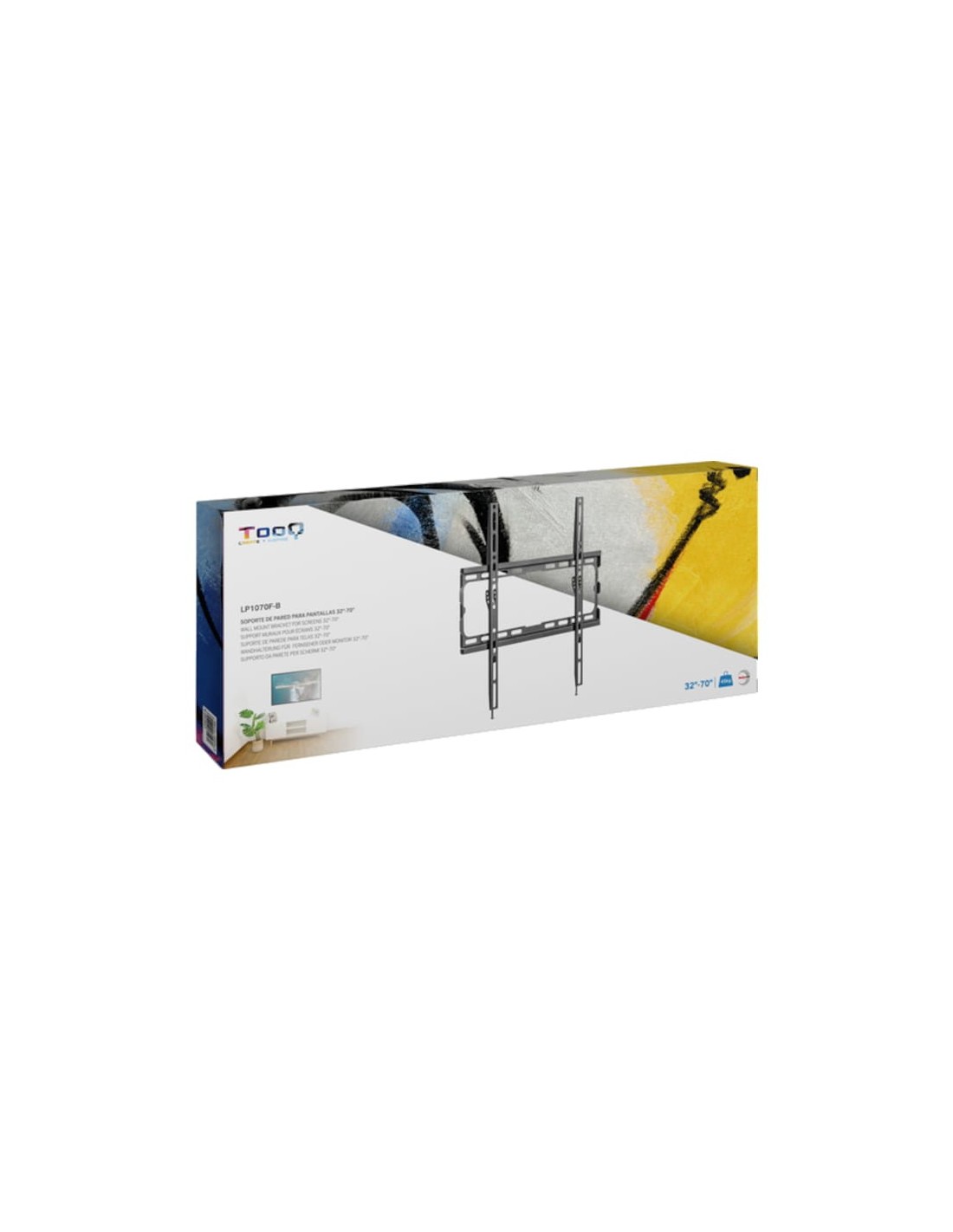 Soporte para TV TooQ LP1070F-B Fijo 70" VESA 400x400 mm Negro