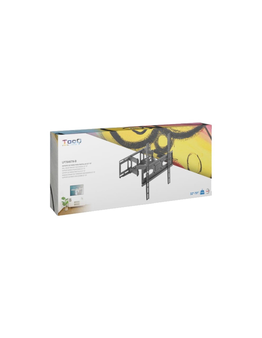 Soporte para TV TooQ LP7846TN-B giratorio e inclinable 32"-70" VESA 40