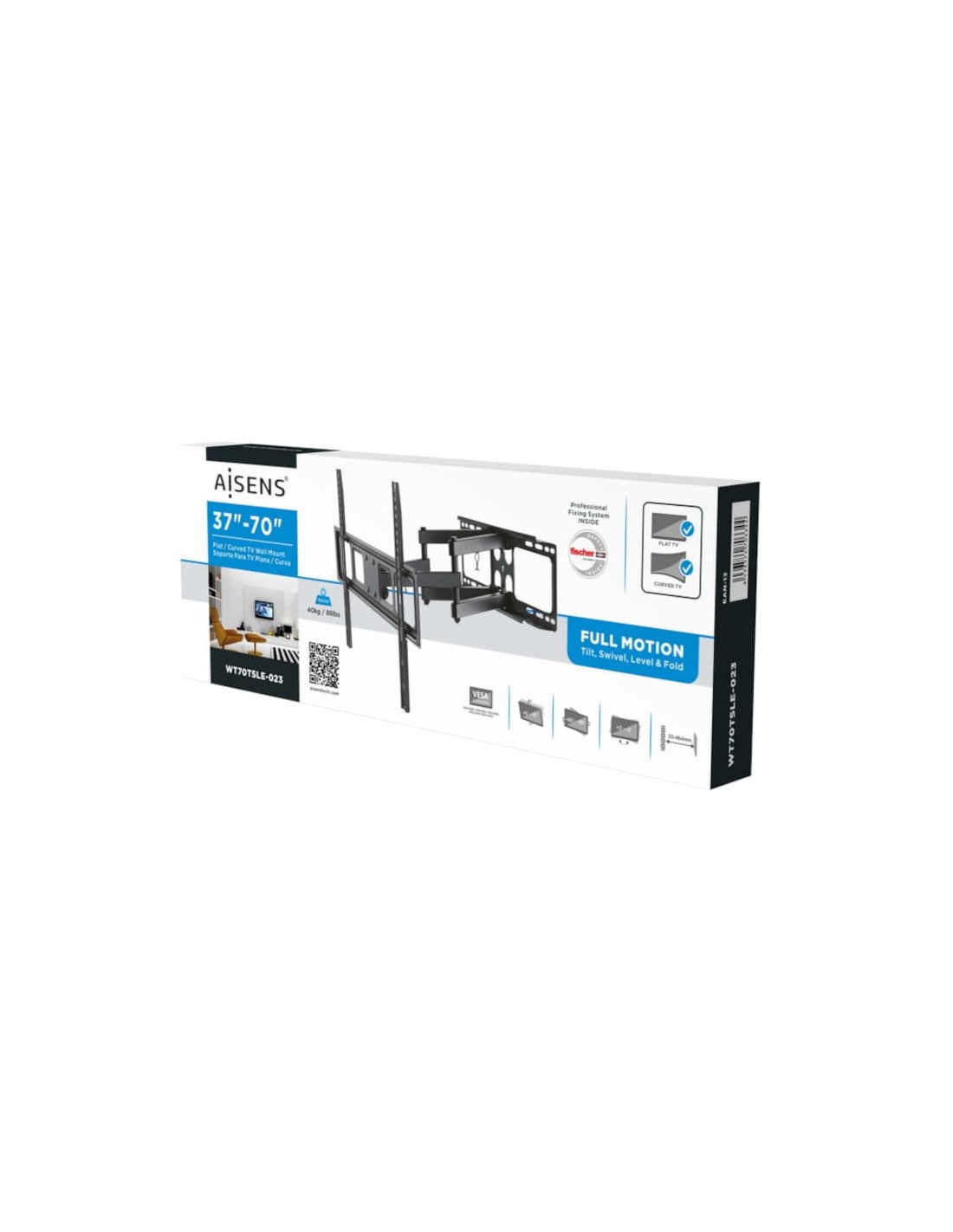 Soporte para TV Aisens WT70TSLE-023 Fijo 70" VESA 600x400 mm Negro