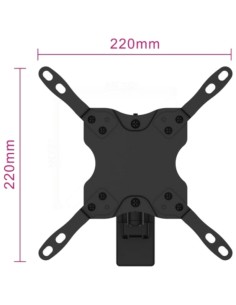 Soporte para TV Ewent EW1522 giratorio e inclinable 42" 200x200 mm Neg 2