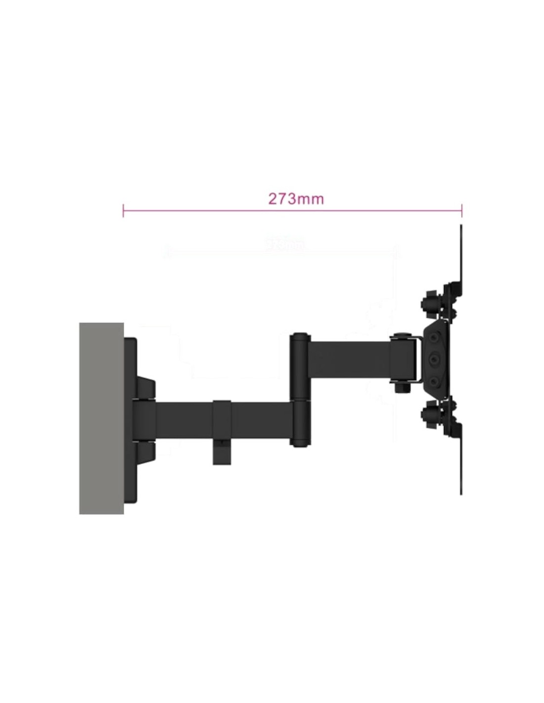 Soporte para TV Ewent EW1522 giratorio e inclinable 42" 200x200 mm Neg