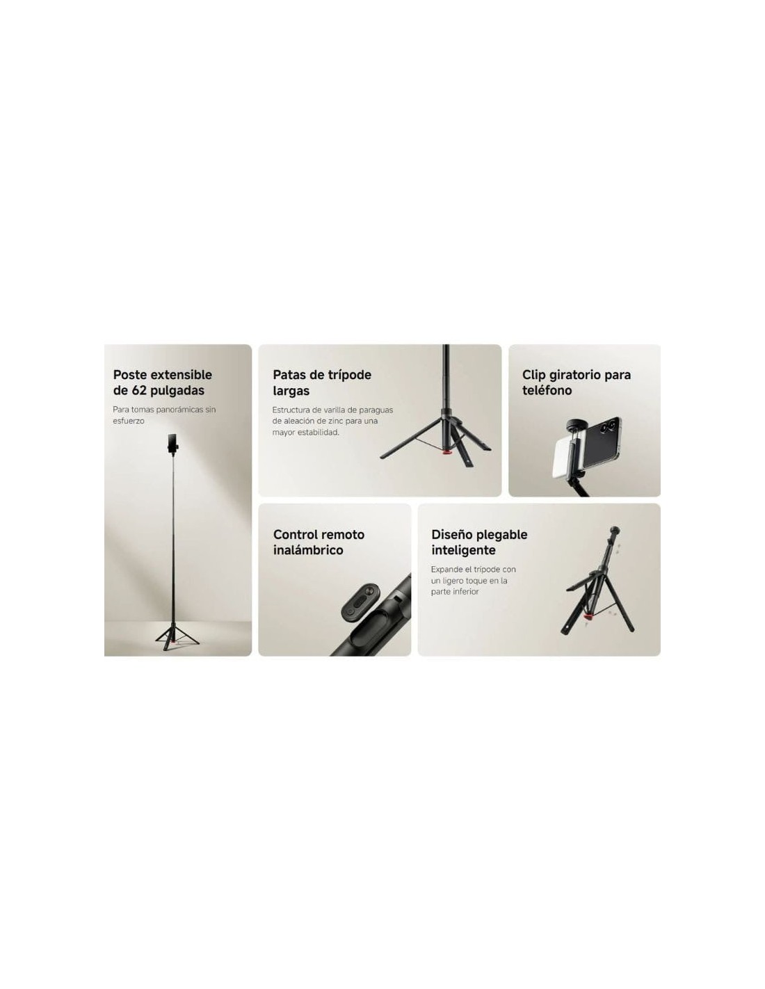 Xiaomi Zoom Floor Selfie Stick Tripod 62" en Logroño