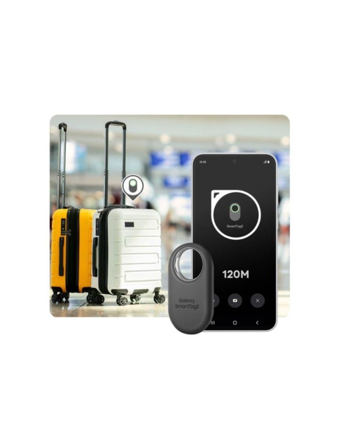 Dispositivo localizador Samsung Galaxy SmartTag 2 Negro NFC IP67 Bluet