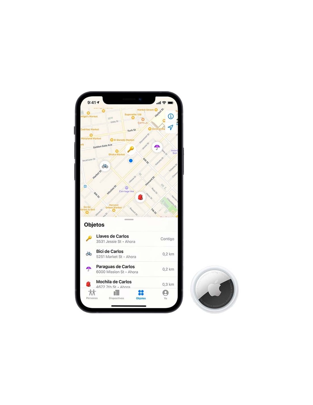Localizador Apple AirTag Pack ×4 Bluetooth en Logroño
