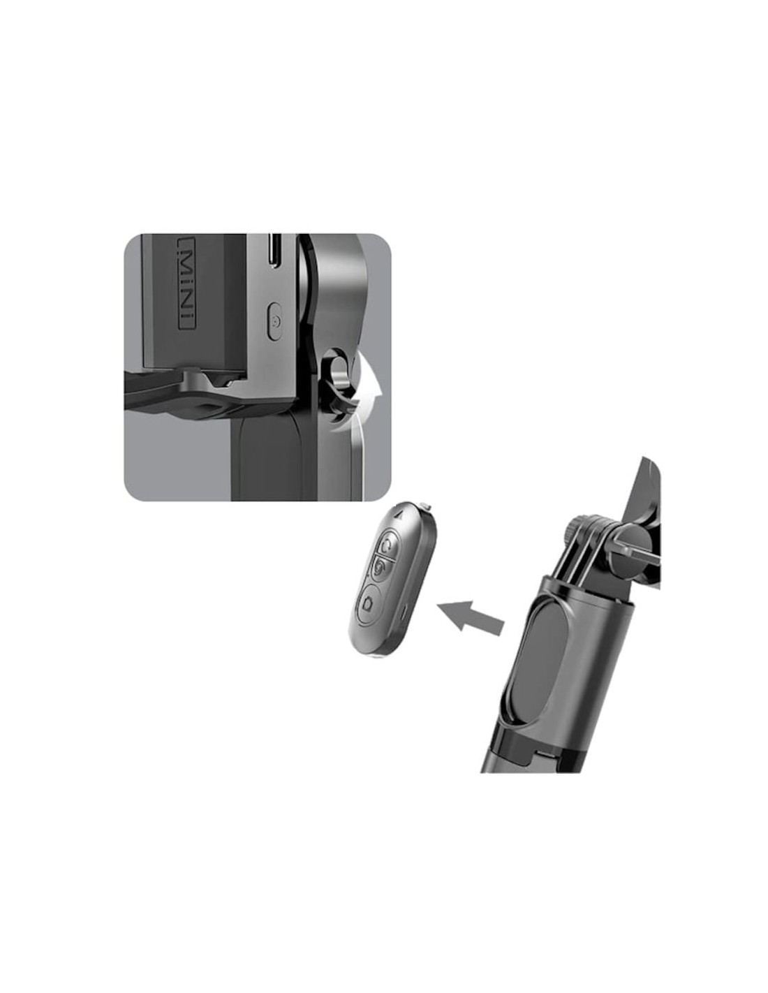 Palo Selfie Gimbal Q09 - Estabilizador de Smartphone Rotación 360º con