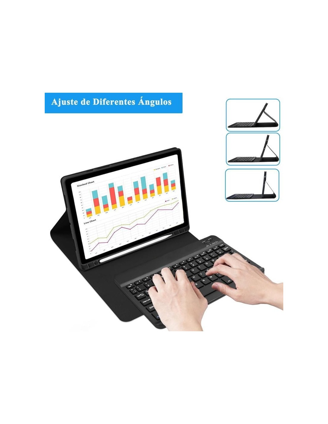 Funda con Teclado Samsung Galaxy Tab A9+ (Español) en Logroño