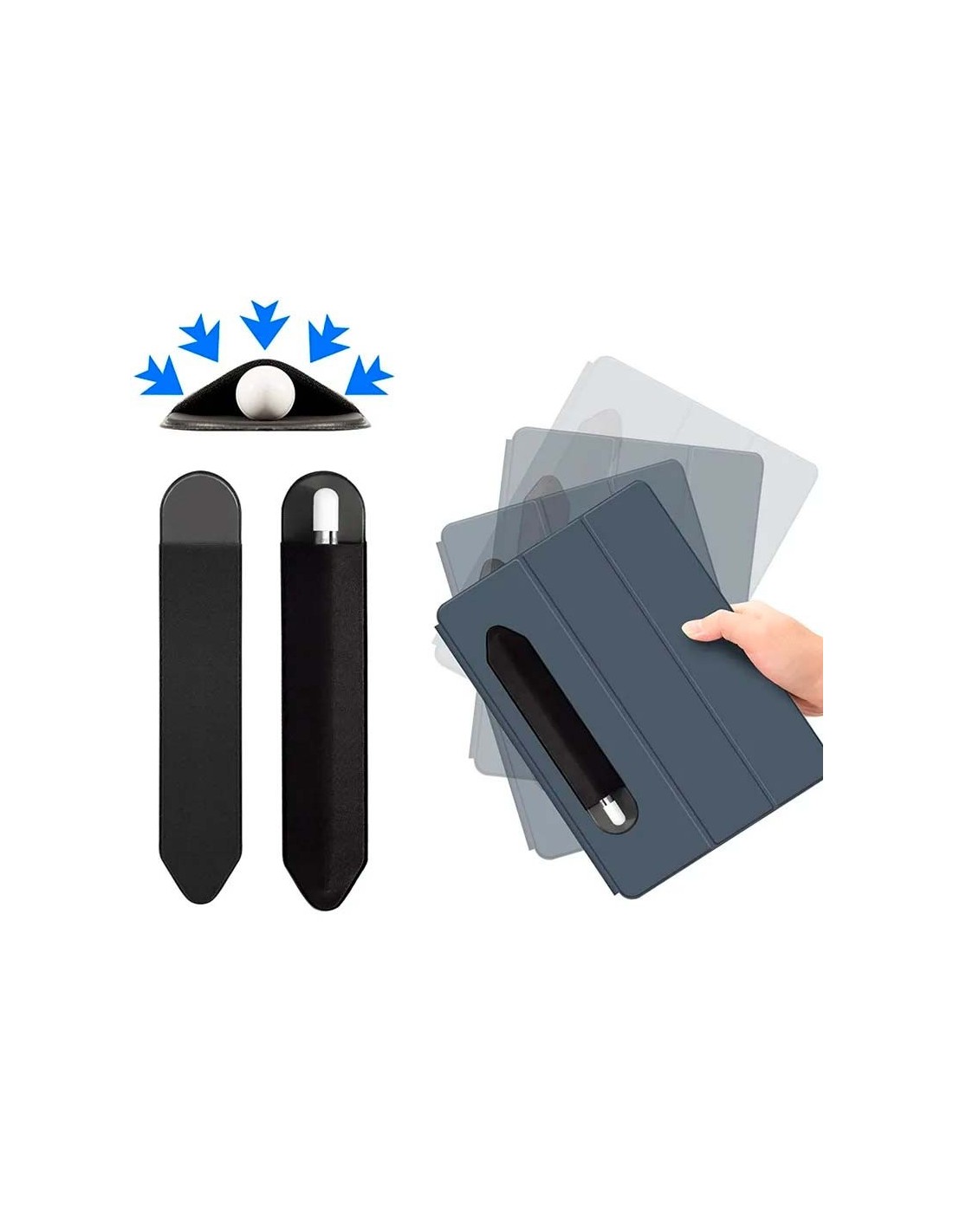 Funda Adhesiva para Stylus Pen Universal con Tacto Suave Negro