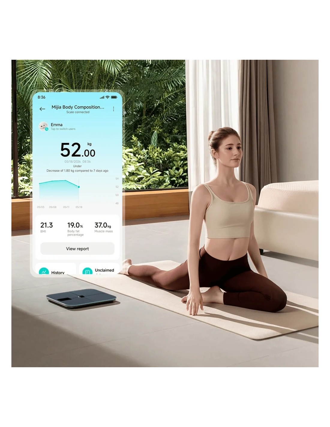 Báscula inteligente Xiaomi Body Composition Scale S400 Pro en Logroño
