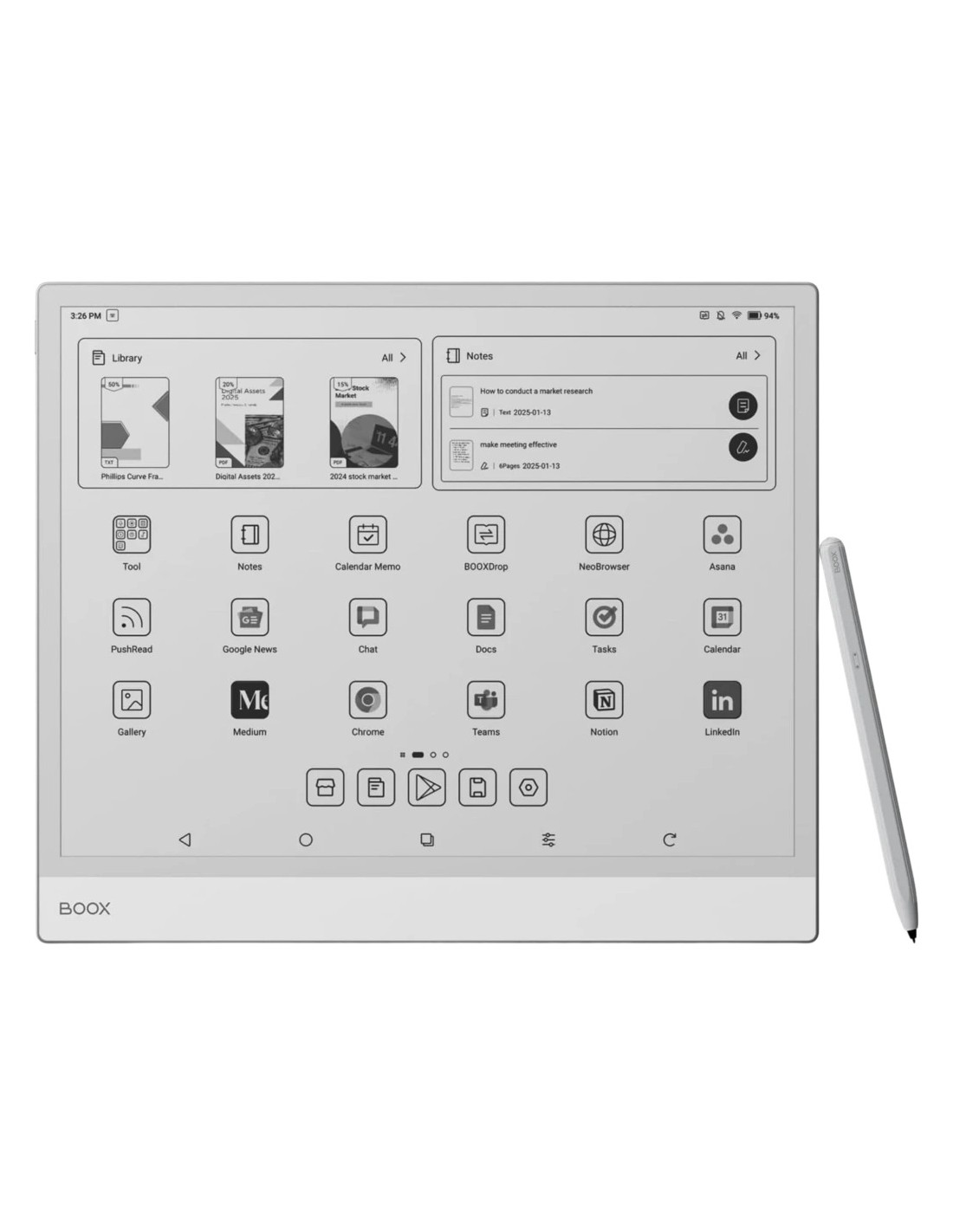 EBook ONYX BOOX Note Max 128GB 13,3 pulgadas E Ink Carta 1300