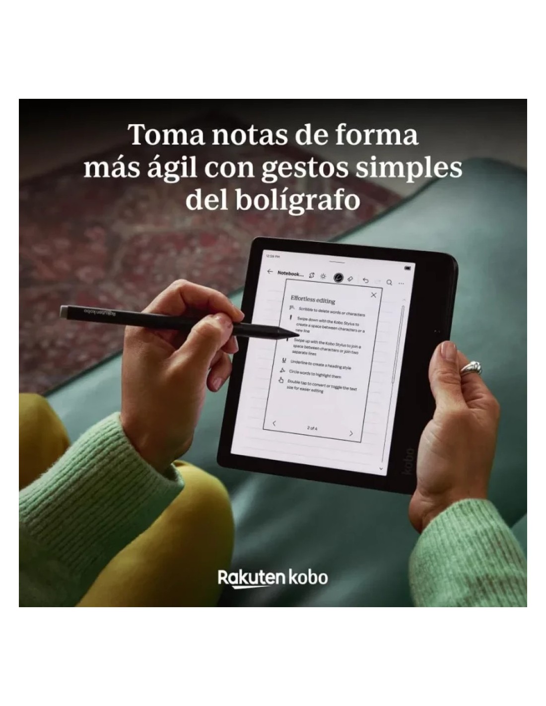 Rakuten Kobo Stylus 2 Blanco para eBooks con carga USB-C - Lápiz Digit