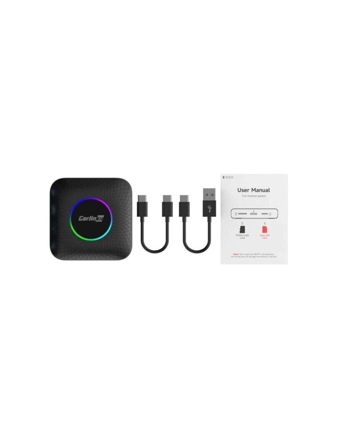Carlinkit CPC200-TBOX LED 8GB/128GB 4G LTE WiFi AI Box compatible con 