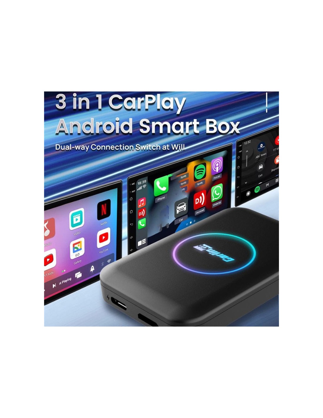 Carlinkit CPC200-TBOX Lite 4GB/32GB Adaptador inalámbrico CarPlay/Andr