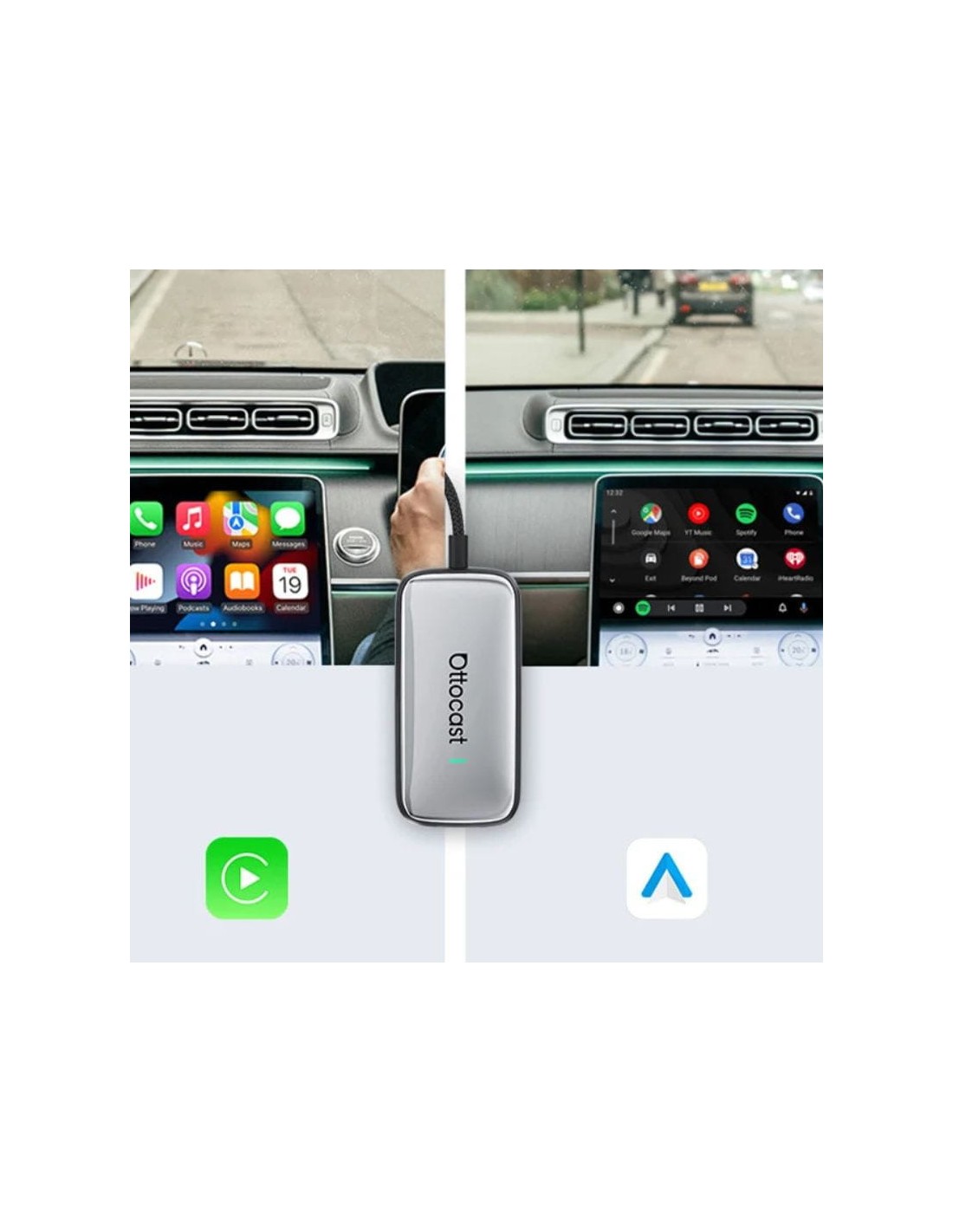 Ottocast Play2Video Plus WiFi 5 Bluetooth 5.0 Adaptador inalámbrico Ap