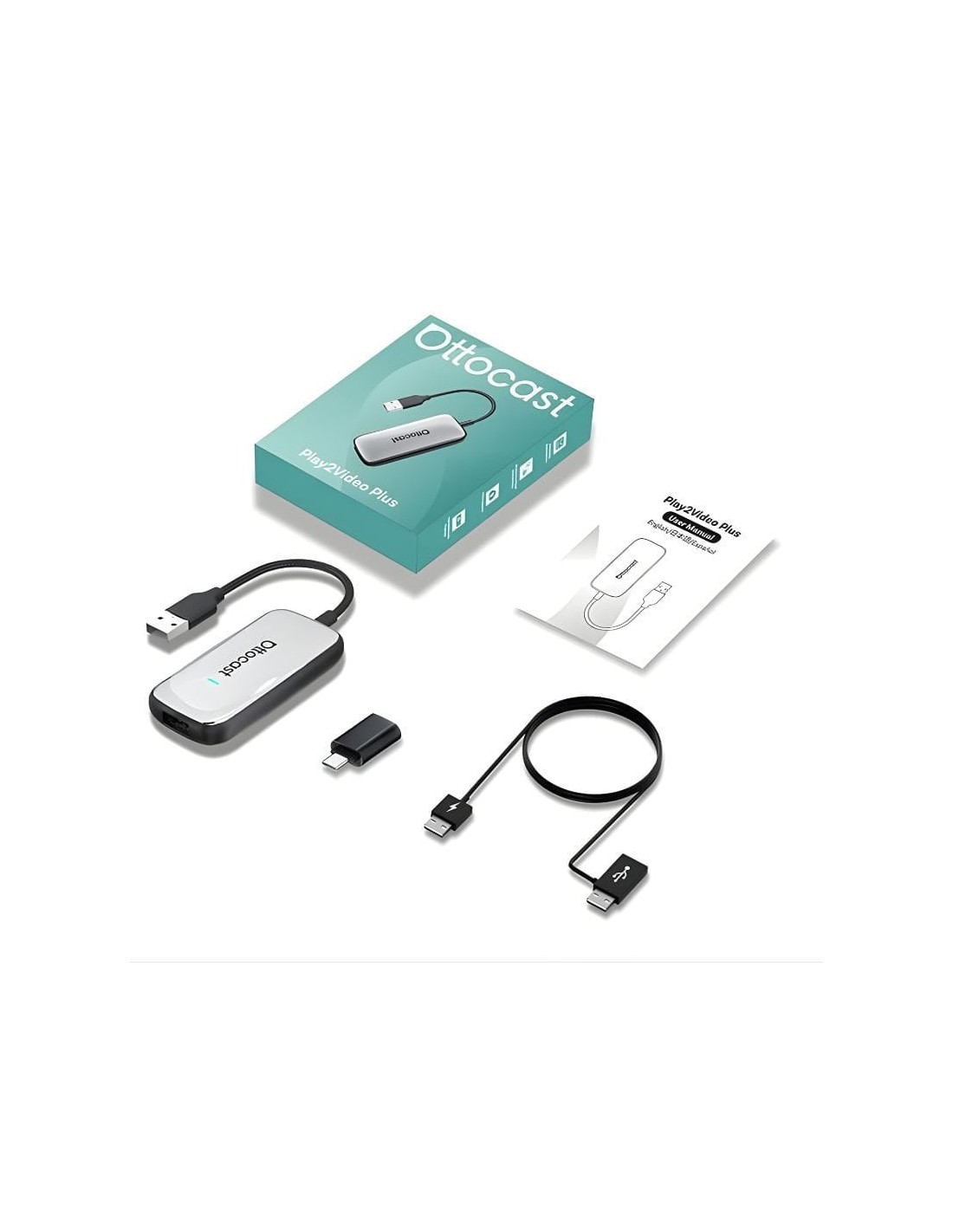 Ottocast Play2Video Plus WiFi 5 Bluetooth 5.0 Adaptador inalámbrico Ap