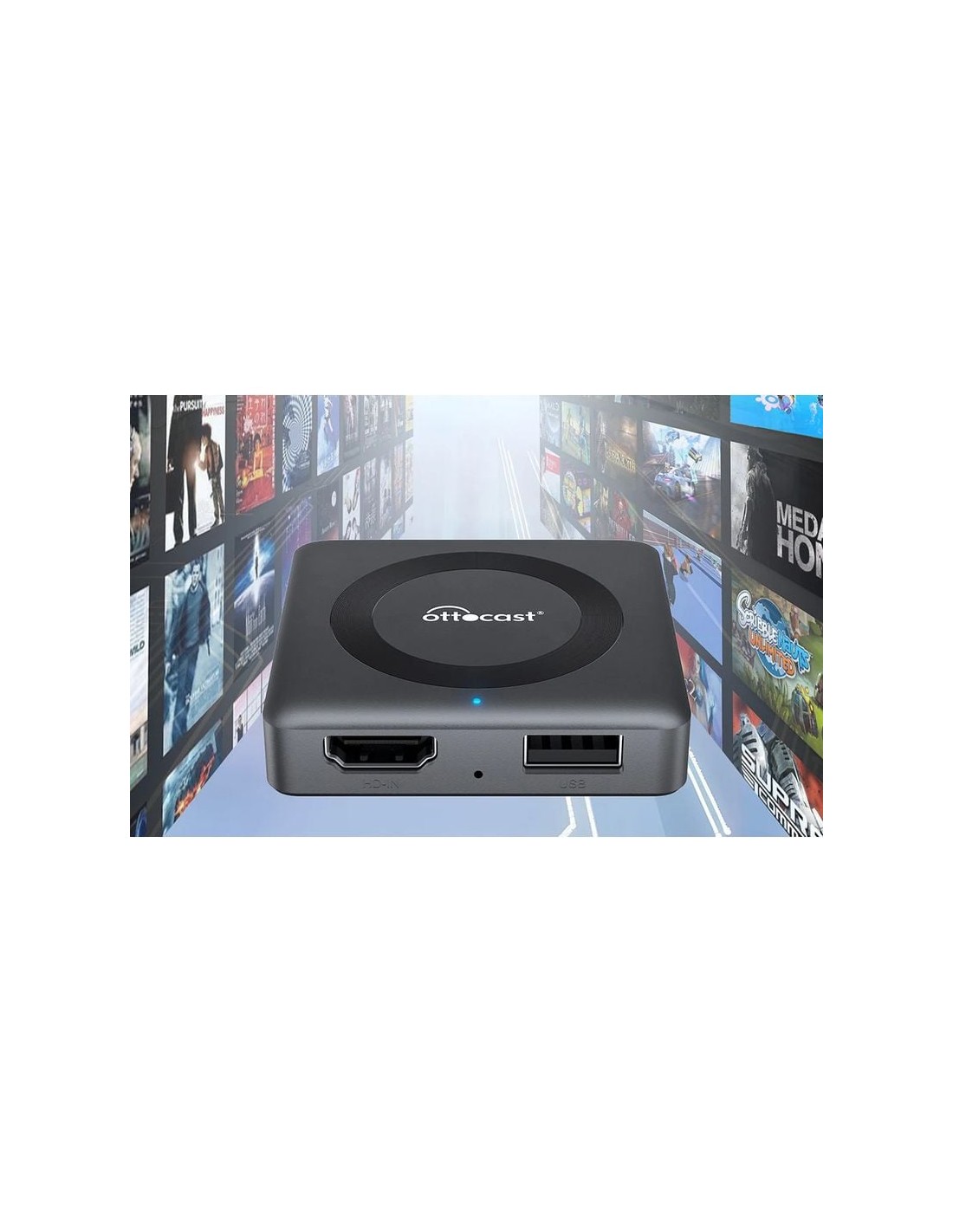 Adaptador Ottocast MAX CA361-C4 Miracast para el coche inalámbrico Blu