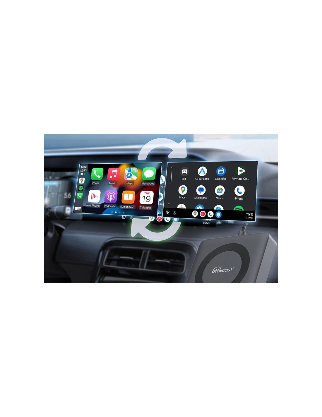 Adaptador Ottocast MAX CA361-C4 Miracast para el coche inalámbrico Blu