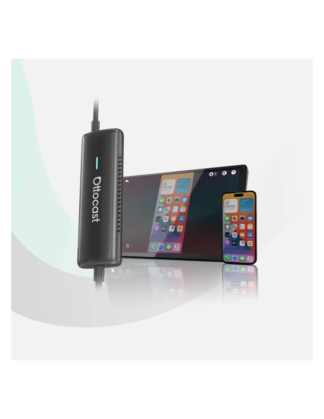 Adaptador CarPlay inalámbrico Ottocast Negro Táctil CA450-T en Logroño