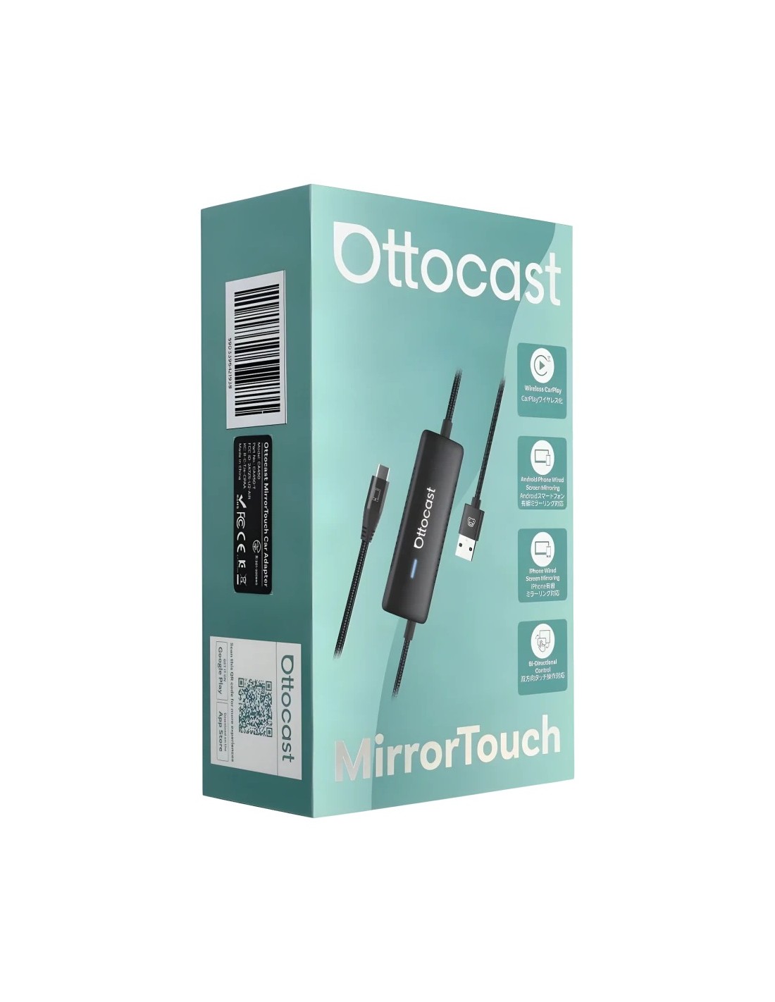 Adaptador CarPlay inalámbrico Ottocast Negro Táctil CA450-T en Logroño