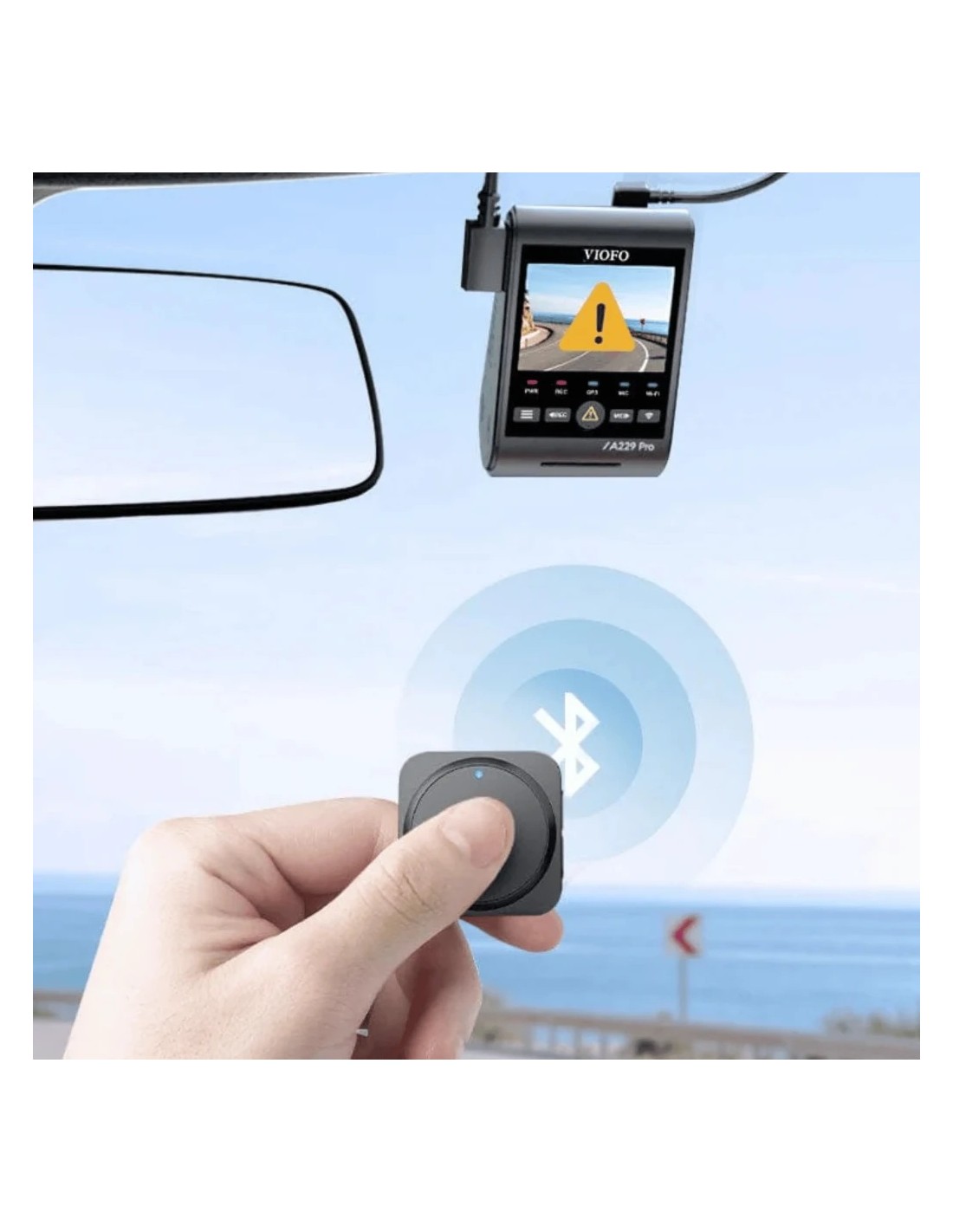 VIOFO BTR200 - Mando de control remoto Bluetooth para Dashcam con 3 bo