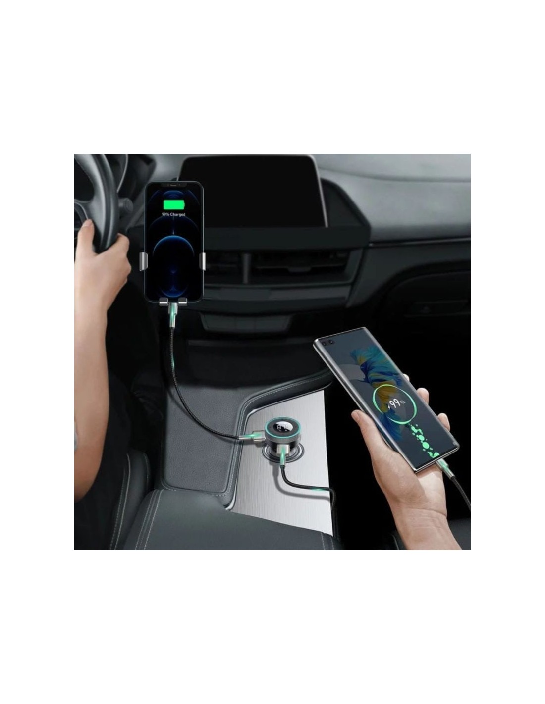 Cargador Baseus CCLH-01 FM Bluetooth para coche microSD Transmisor +