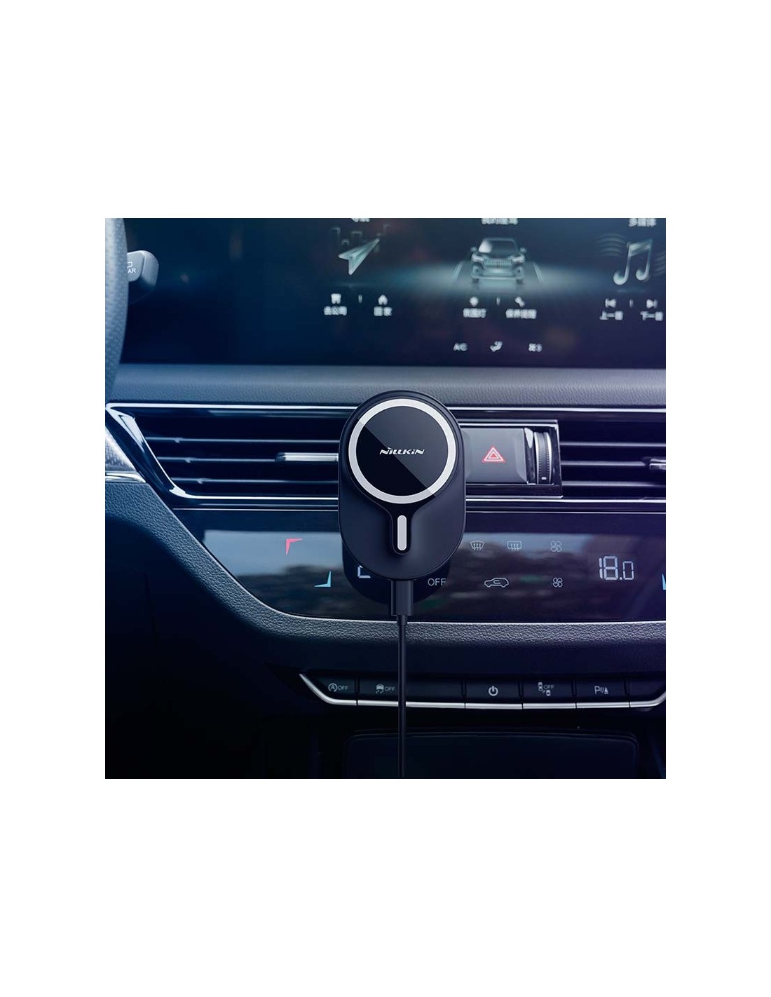 Cargador inalámbrico Magnético para Coche 10 W Negro Nillkin MagRoad