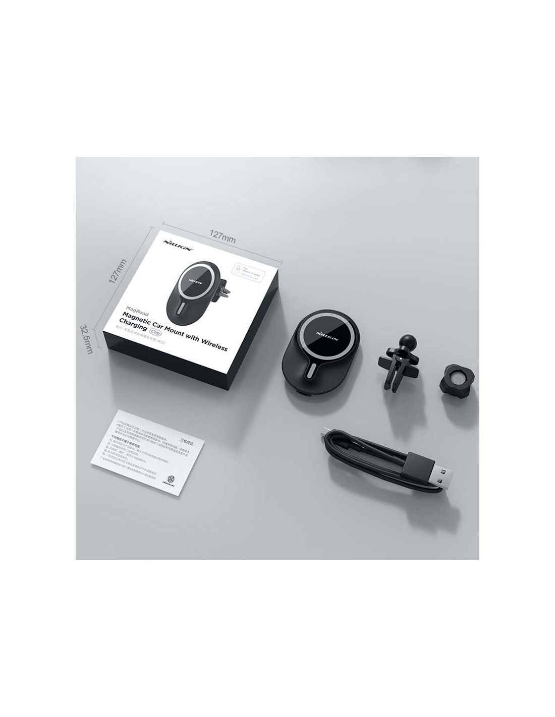 Cargador inalámbrico Magnético para Coche 10 W Negro Nillkin MagRoad