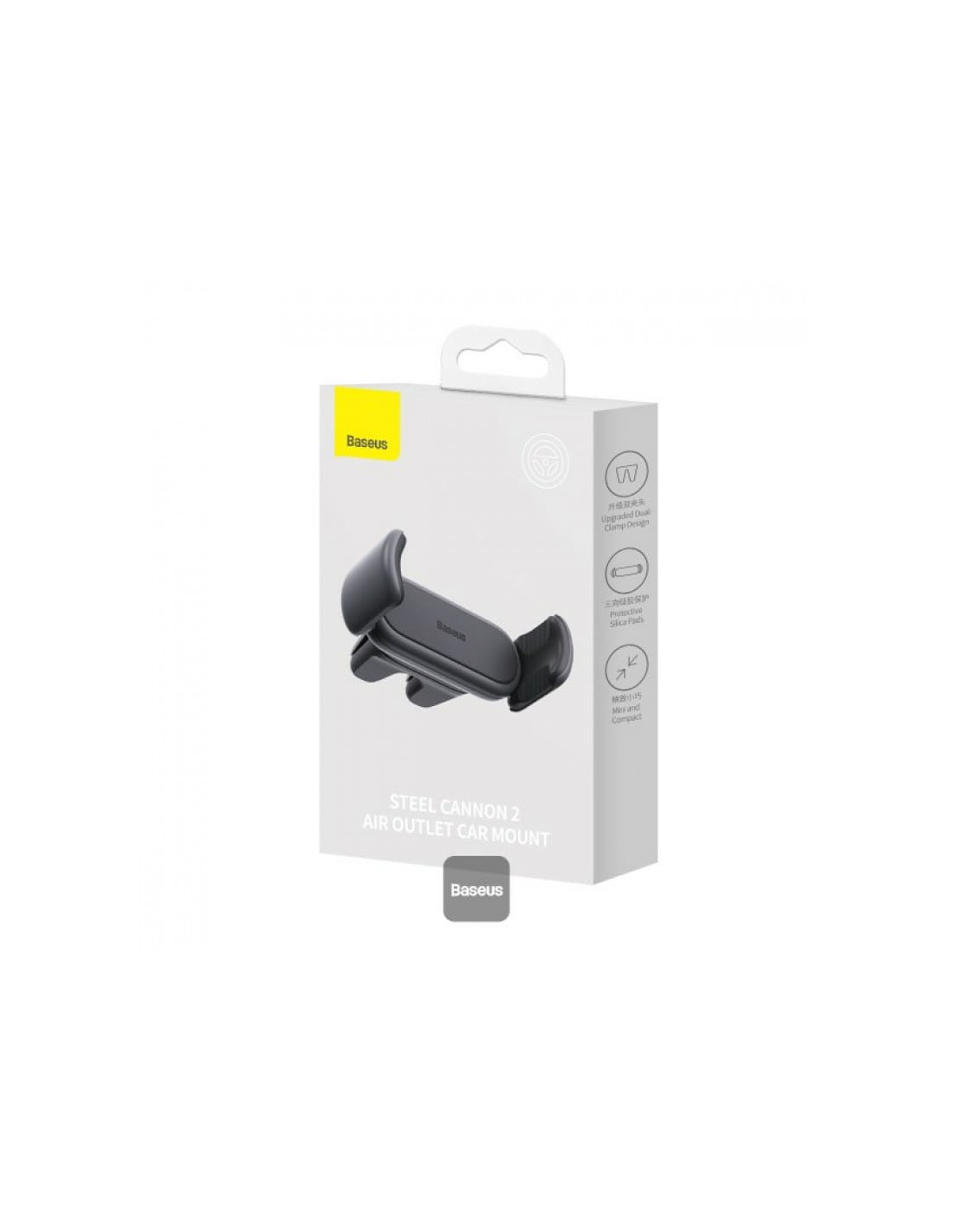 Soporte de Coche para Smartphone Baseus Steel Cannon 2 Negro