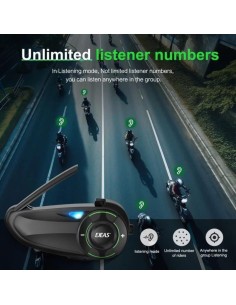 EJEAS Q8 Mesh Bluetooth 6 conductores IP67 Intercomunicador moto 2