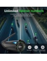 EJEAS Q8 Mesh Bluetooth 6 conductores IP67 Intercomunicador moto
