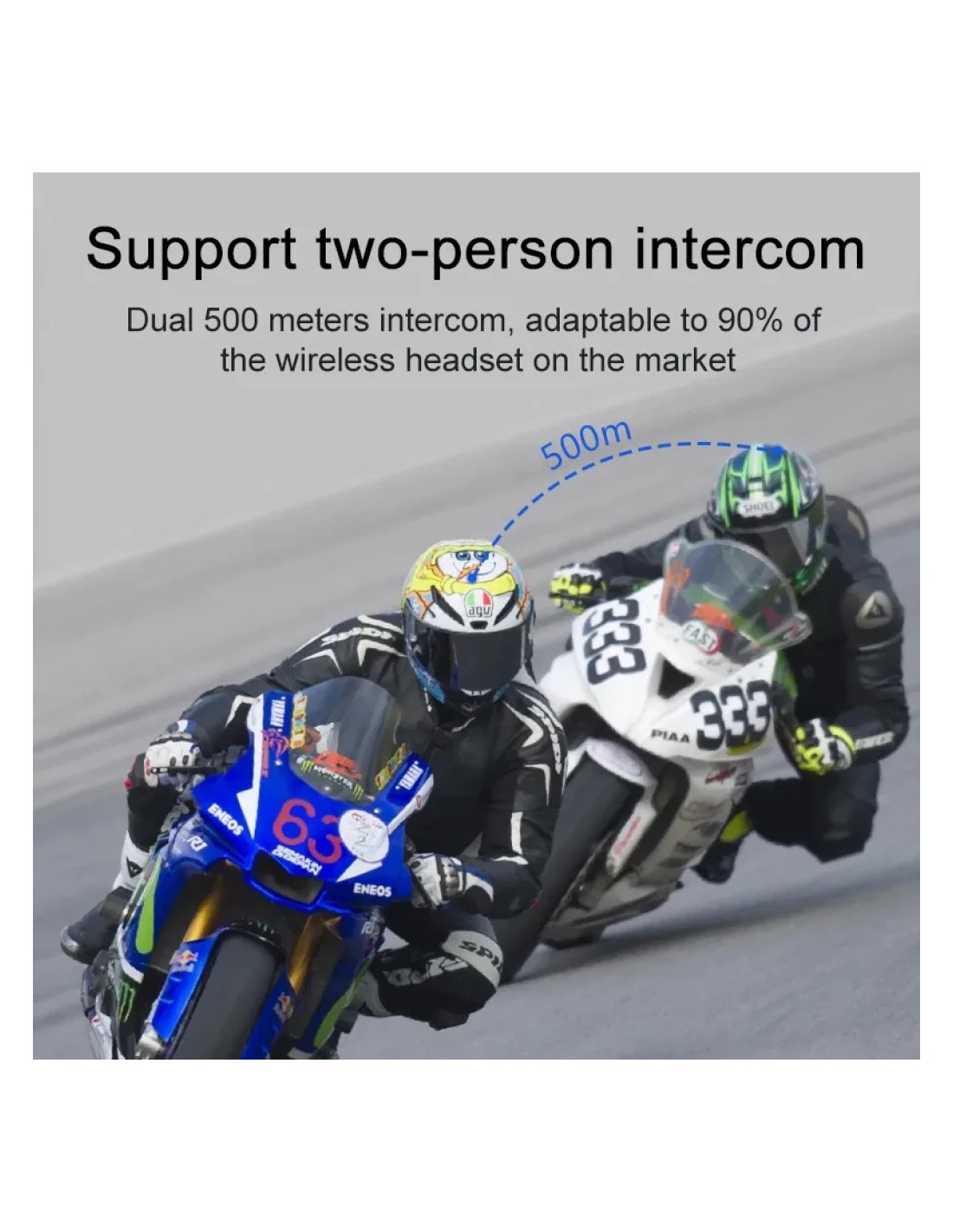 Intercomunicador para moto Y8X Mesh 8 conductores Bluetooth 5.4 IP56 1