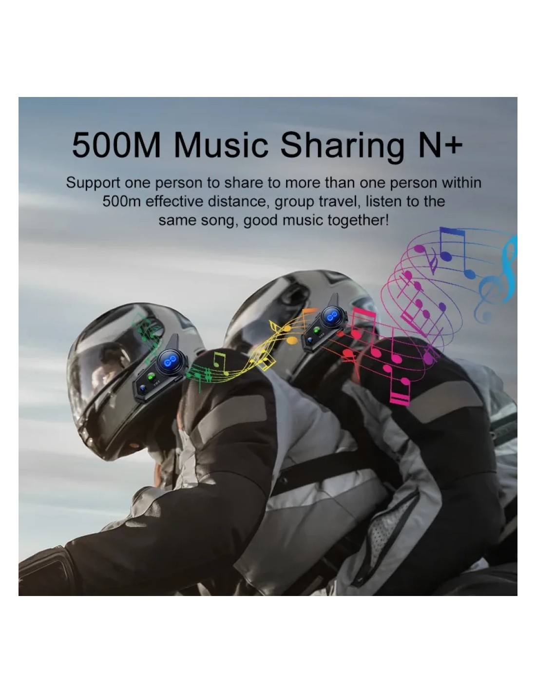Intercomunicador para moto Y8X Mesh 8 conductores Bluetooth 5.4 IP56 1