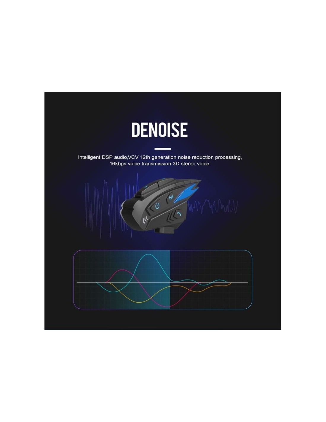 Intercomunicador para moto Hysnox Shark Pro Full Duplex 8 interlocutor