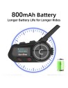 Intercomunicador para moto EuroFone S6-SC-B Full Duplex para 6 conduct