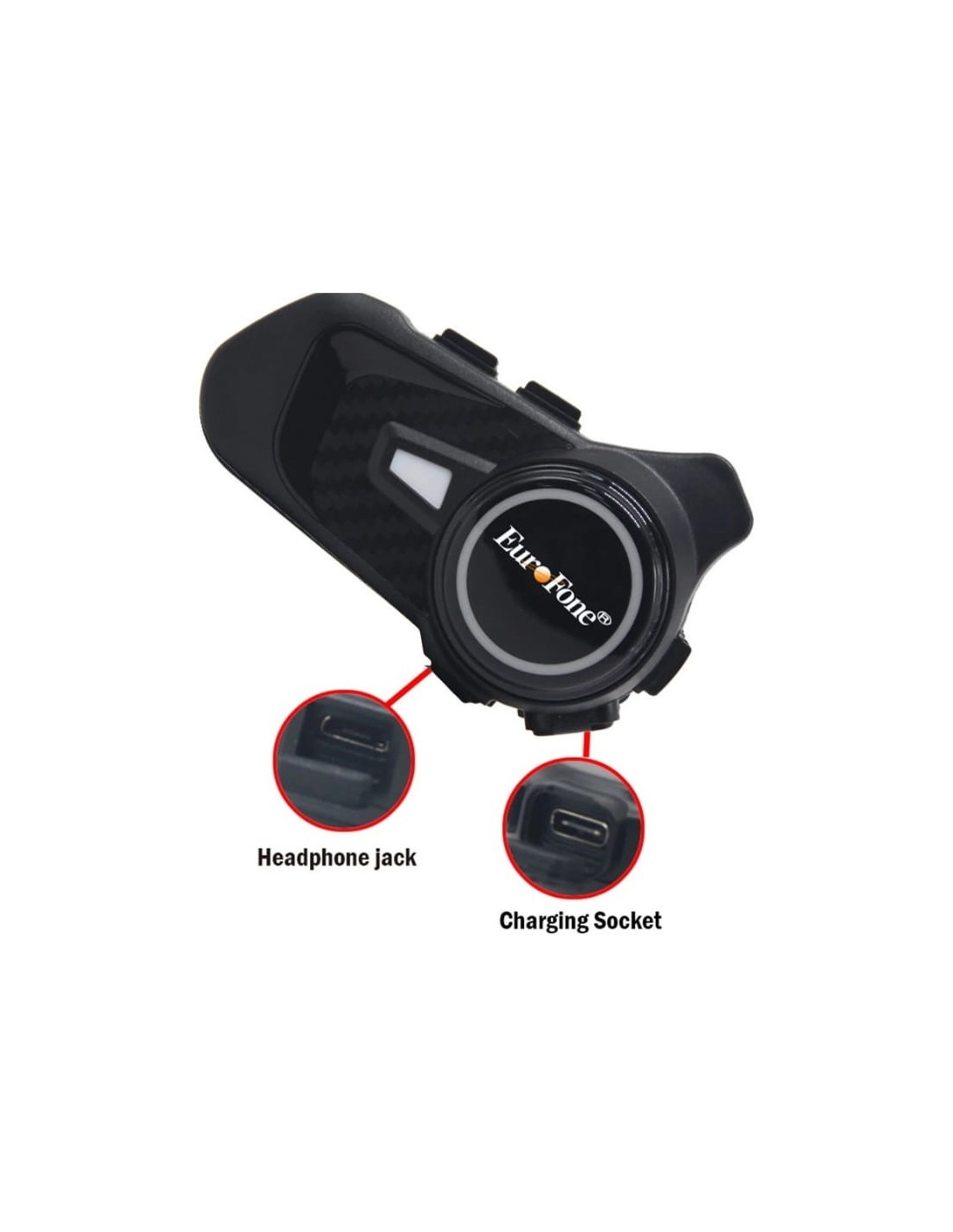 Intercomunicador para moto EuroFone S2-C Helmet BT headset para 3 cond